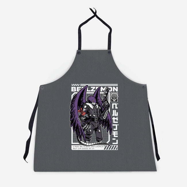 Digital Demon Lord Cyberpunk-Unisex-Kitchen-Apron-Studio Mootant