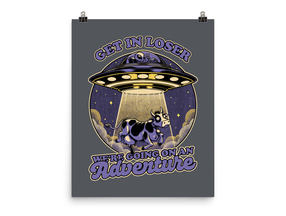 Cow Alien Get In Loser