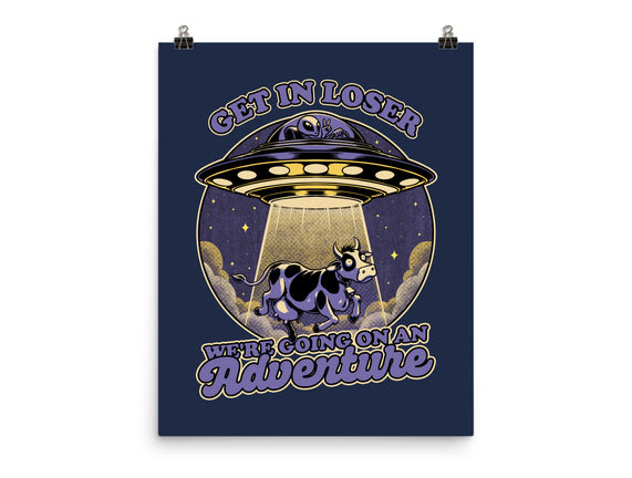 Cow Alien Get In Loser