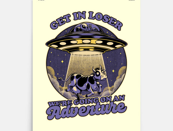 Cow Alien Get In Loser