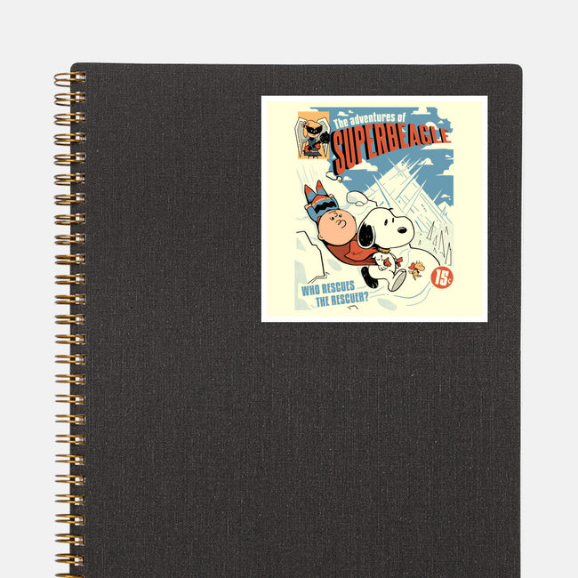 The Adventures Of SuperBeagle-None-Glossy-Sticker-Heyra Vieira