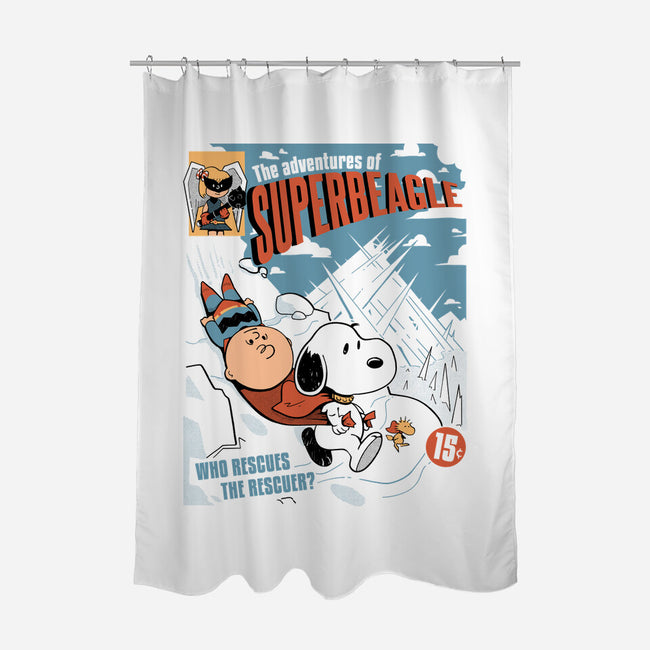 The Adventures Of SuperBeagle-None-Polyester-Shower Curtain-Heyra Vieira