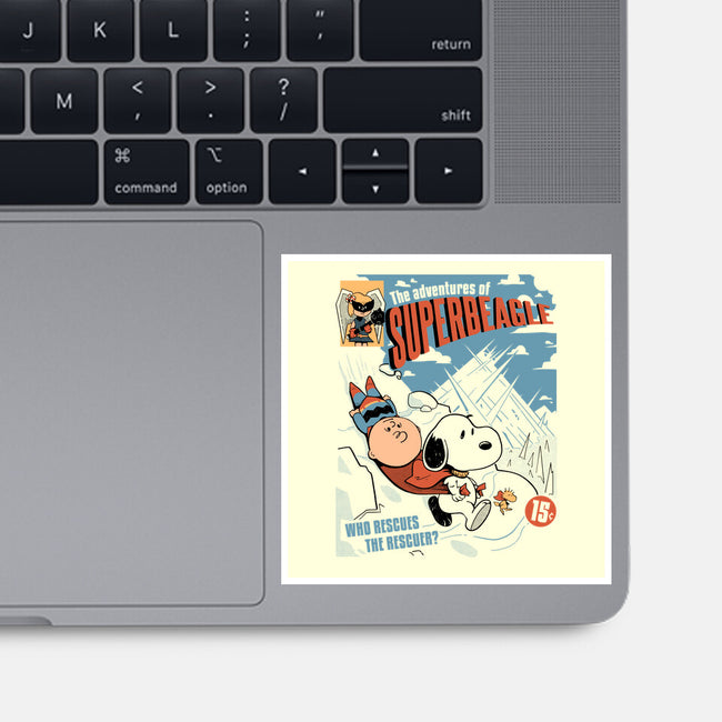 The Adventures Of SuperBeagle-None-Glossy-Sticker-Heyra Vieira