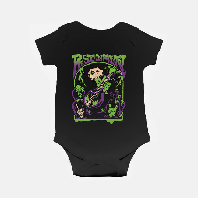 Rest In Metal-Baby-Basic-Onesie-Henrique Torres