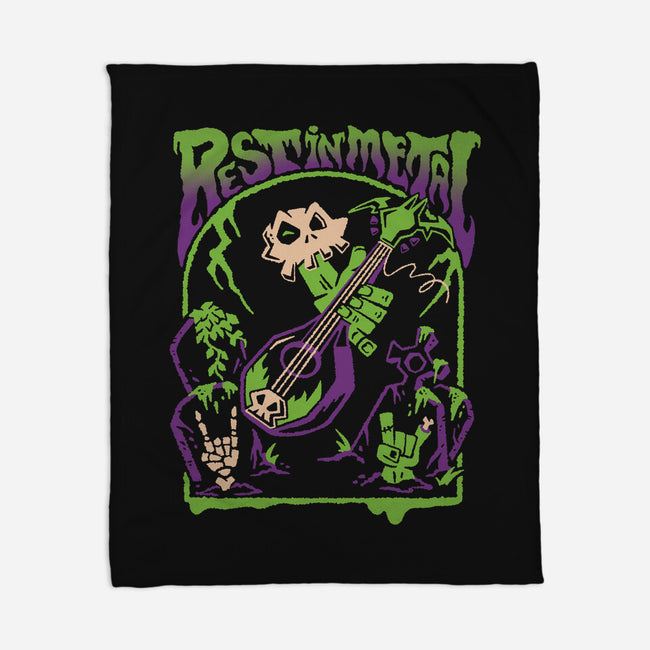 Rest In Metal-None-Fleece-Blanket-Henrique Torres