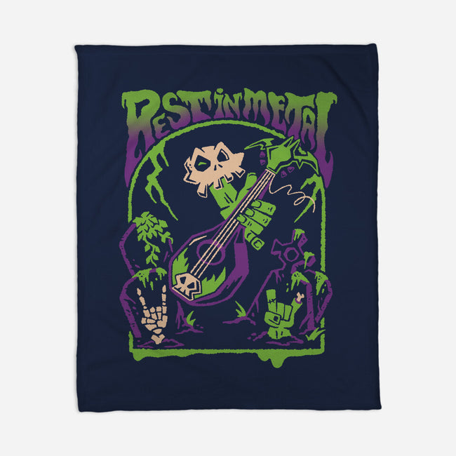 Rest In Metal-None-Fleece-Blanket-Henrique Torres