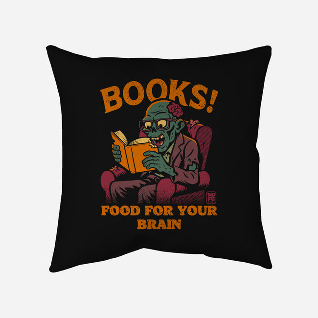 Food For Your Brain-None-Removable Cover w Insert-Throw Pillow-worlddominationforcats