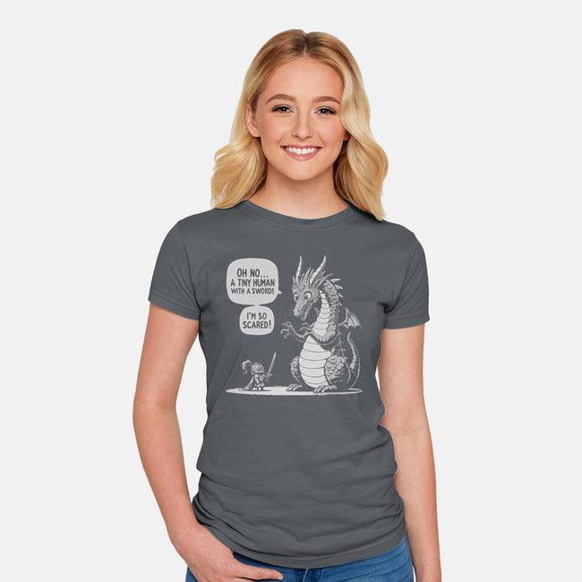 Sarcastic Dragon-Womens-Fitted-Tee-Popnotic
