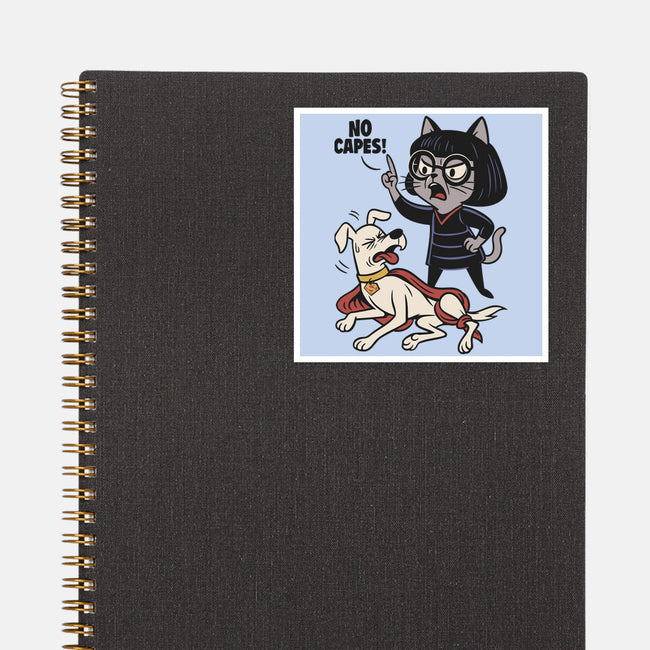 No Capes-None-Glossy-Sticker-Popnotic