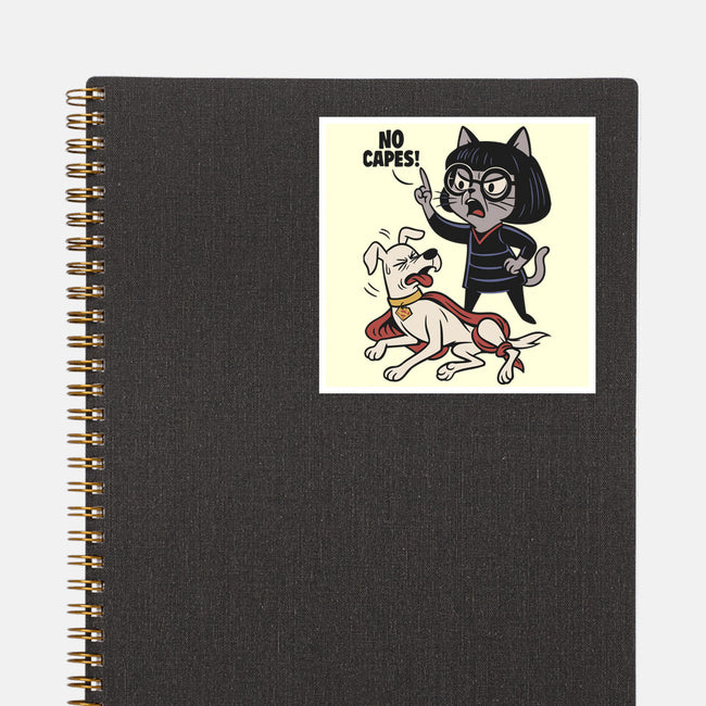 No Capes-None-Glossy-Sticker-Popnotic