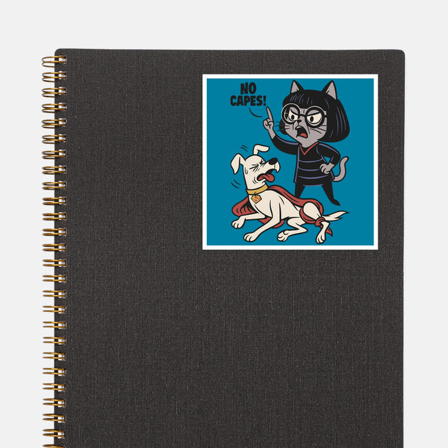 No Capes-None-Glossy-Sticker-Popnotic