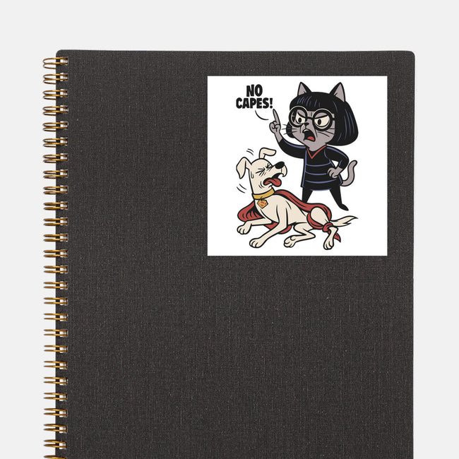 No Capes-None-Glossy-Sticker-Popnotic