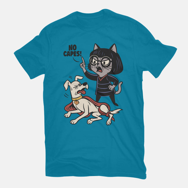 No Capes-Womens-Fitted-Tee-Popnotic