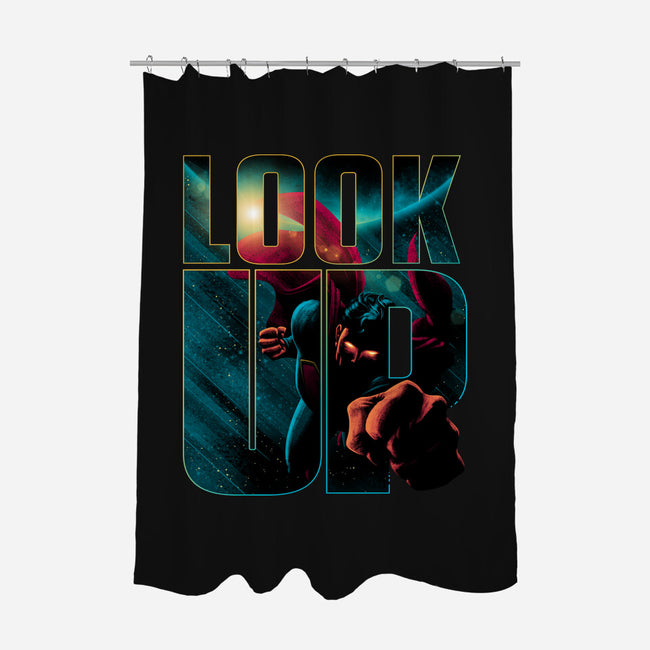 Look Up-None-Polyester-Shower Curtain-teesgeex