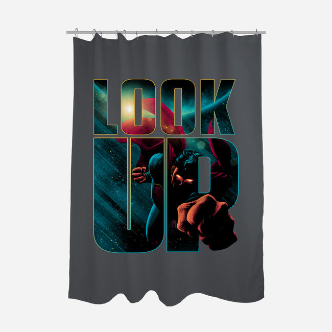 Look Up-None-Polyester-Shower Curtain-teesgeex