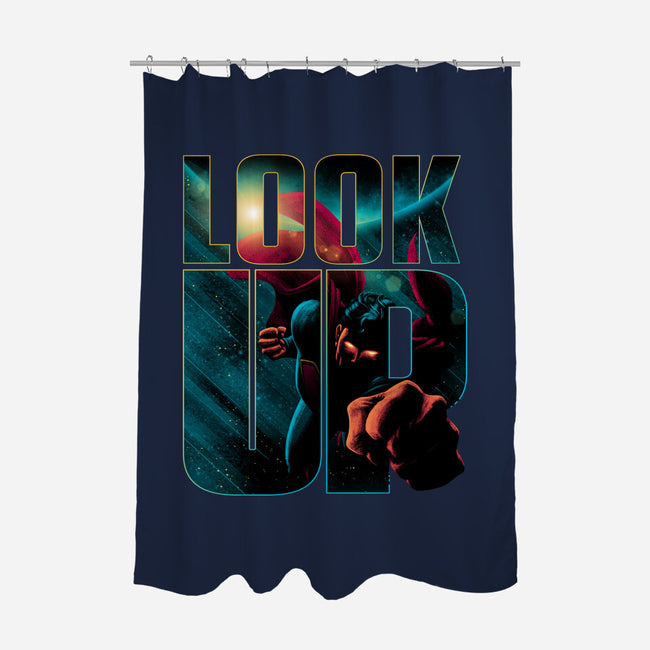 Look Up-None-Polyester-Shower Curtain-teesgeex