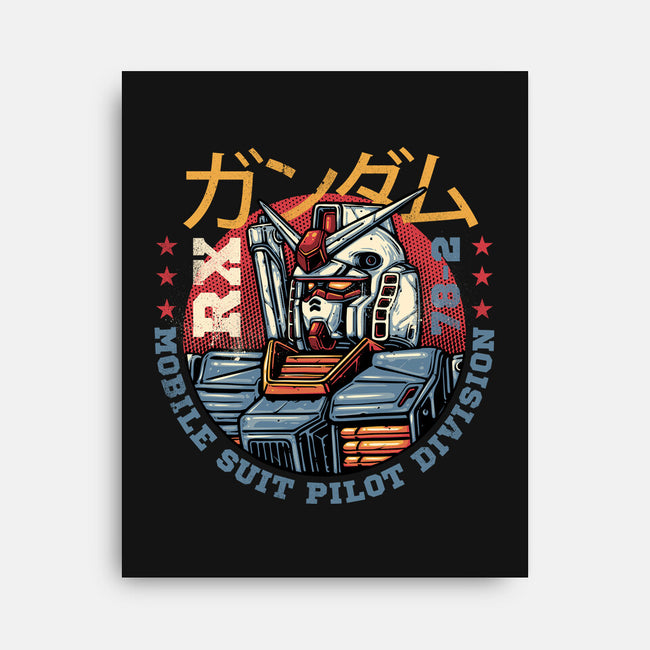 Mobile Suit Pilot Division-None-Stretched-Canvas-glitchygorilla