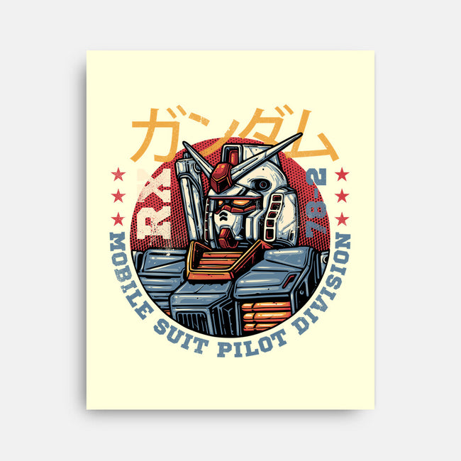 Mobile Suit Pilot Division-None-Stretched-Canvas-glitchygorilla