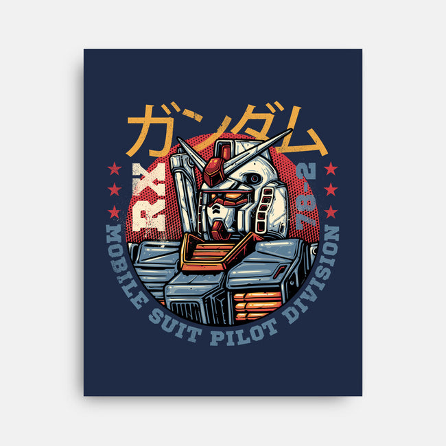 Mobile Suit Pilot Division-None-Stretched-Canvas-glitchygorilla