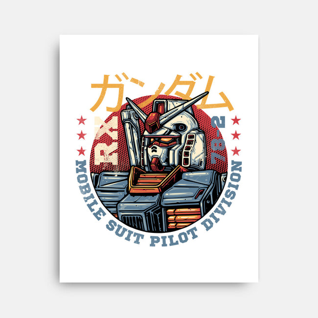 Mobile Suit Pilot Division-None-Stretched-Canvas-glitchygorilla