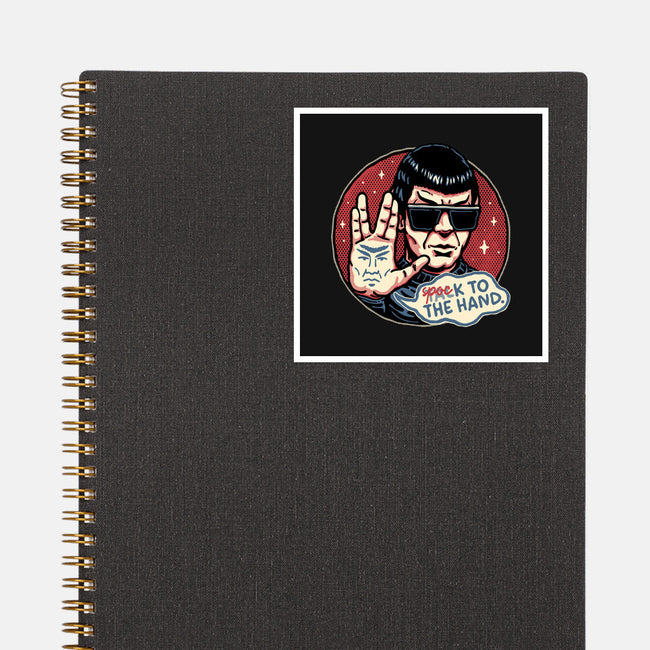 Spock To The Hand-None-Glossy-Sticker-glitchygorilla