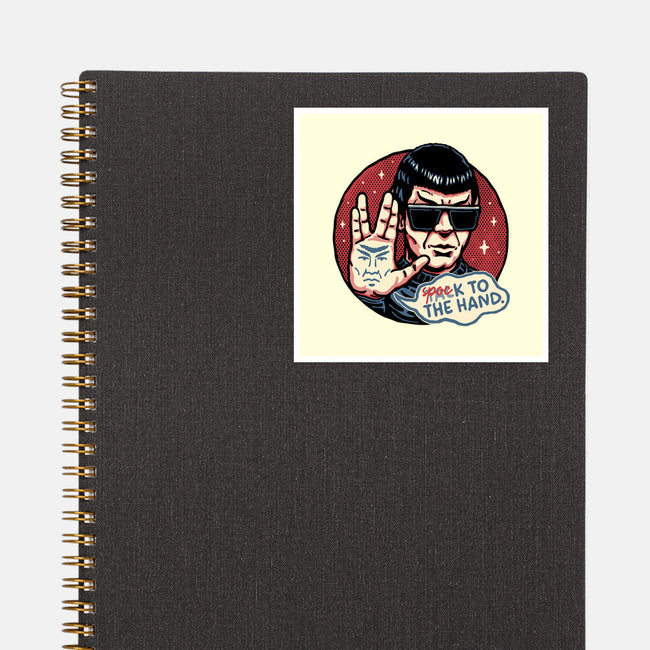 Spock To The Hand-None-Glossy-Sticker-glitchygorilla