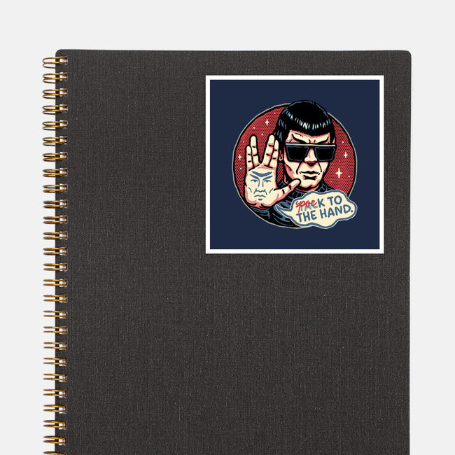 Spock To The Hand-None-Glossy-Sticker-glitchygorilla