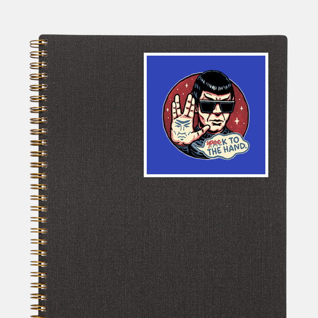 Spock To The Hand-None-Glossy-Sticker-glitchygorilla
