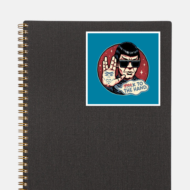 Spock To The Hand-None-Glossy-Sticker-glitchygorilla
