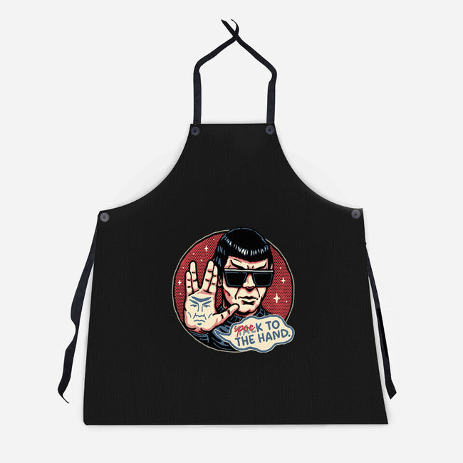 Spock To The Hand-Unisex-Kitchen-Apron-glitchygorilla