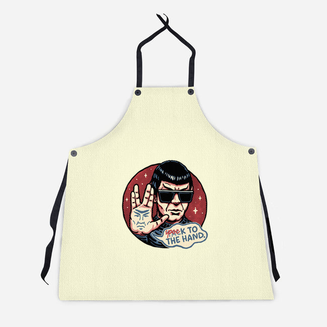 Spock To The Hand-Unisex-Kitchen-Apron-glitchygorilla