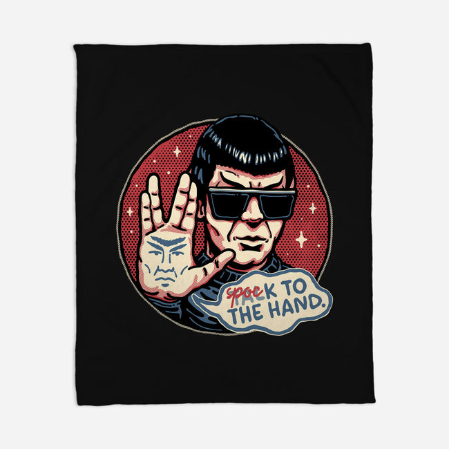 Spock To The Hand-None-Fleece-Blanket-glitchygorilla