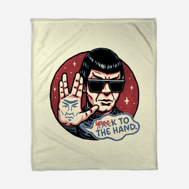 Spock To The Hand-None-Fleece-Blanket-glitchygorilla