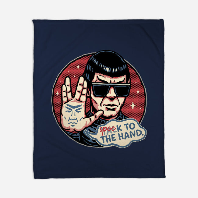 Spock To The Hand-None-Fleece-Blanket-glitchygorilla