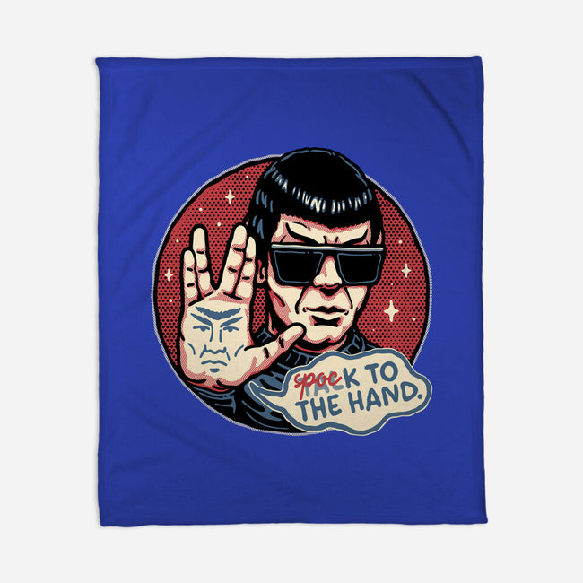 Spock To The Hand-None-Fleece-Blanket-glitchygorilla