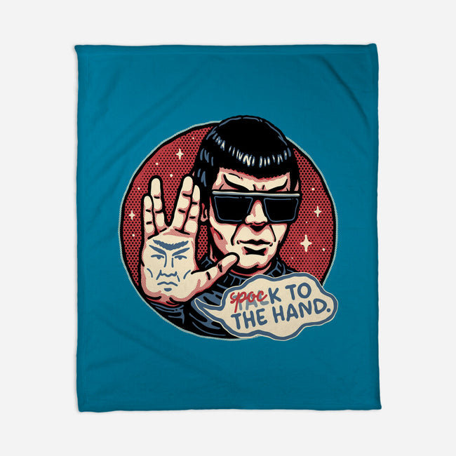 Spock To The Hand-None-Fleece-Blanket-glitchygorilla