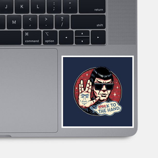 Spock To The Hand-None-Glossy-Sticker-glitchygorilla