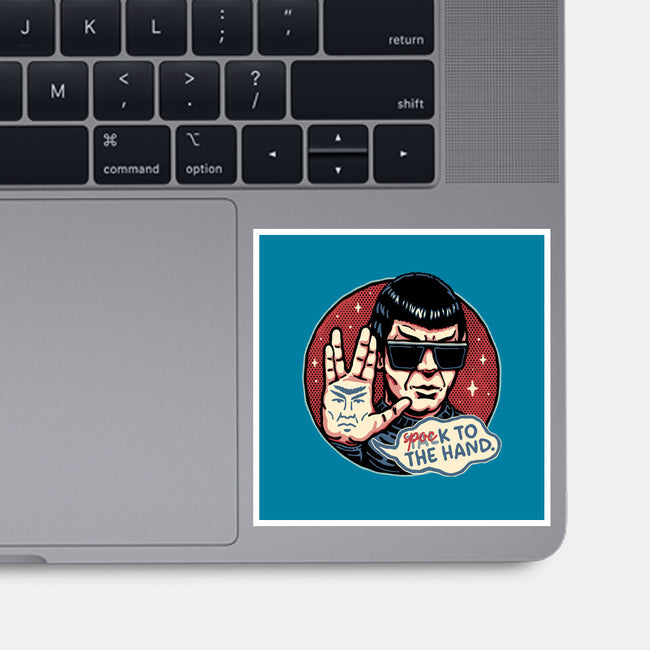 Spock To The Hand-None-Glossy-Sticker-glitchygorilla