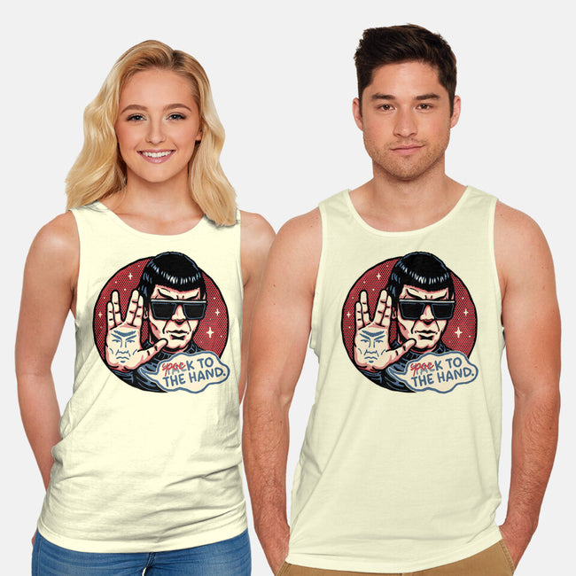 Spock To The Hand-Unisex-Basic-Tank-glitchygorilla