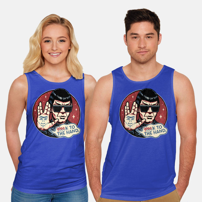 Spock To The Hand-Unisex-Basic-Tank-glitchygorilla