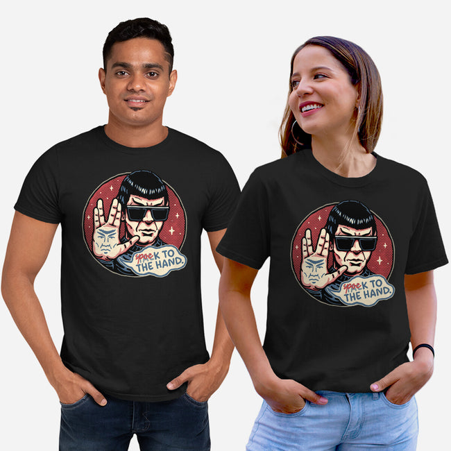 Spock To The Hand-Unisex-Basic-Tee-glitchygorilla