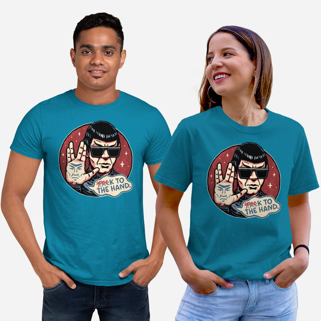 Spock To The Hand-Unisex-Basic-Tee-glitchygorilla