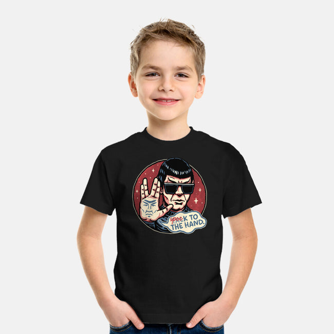 Spock To The Hand-Youth-Basic-Tee-glitchygorilla