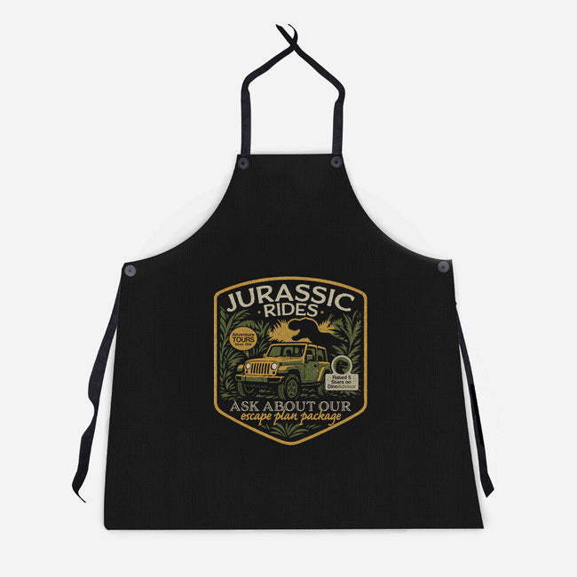 Jurassic Rides-Unisex-Kitchen-Apron-Popnotic