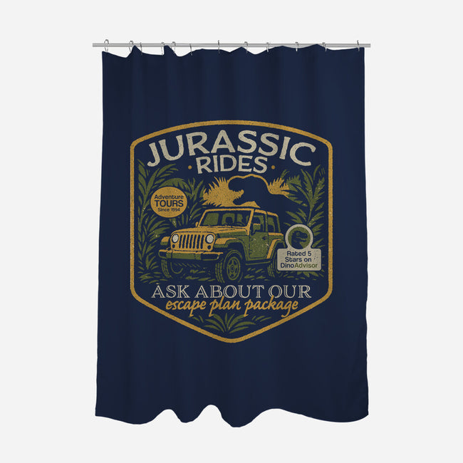 Jurassic Rides-None-Polyester-Shower Curtain-Popnotic