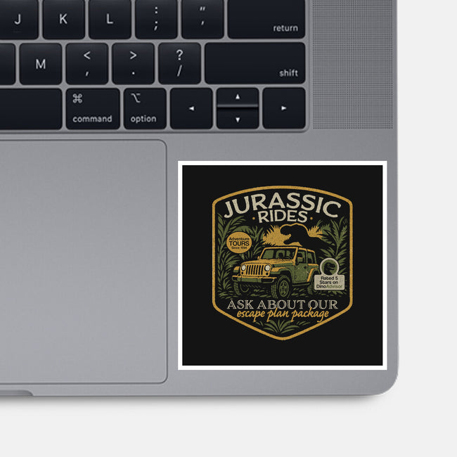 Jurassic Rides-None-Glossy-Sticker-Popnotic