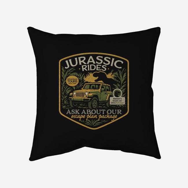 Jurassic Rides-None-Removable Cover w Insert-Throw Pillow-Popnotic