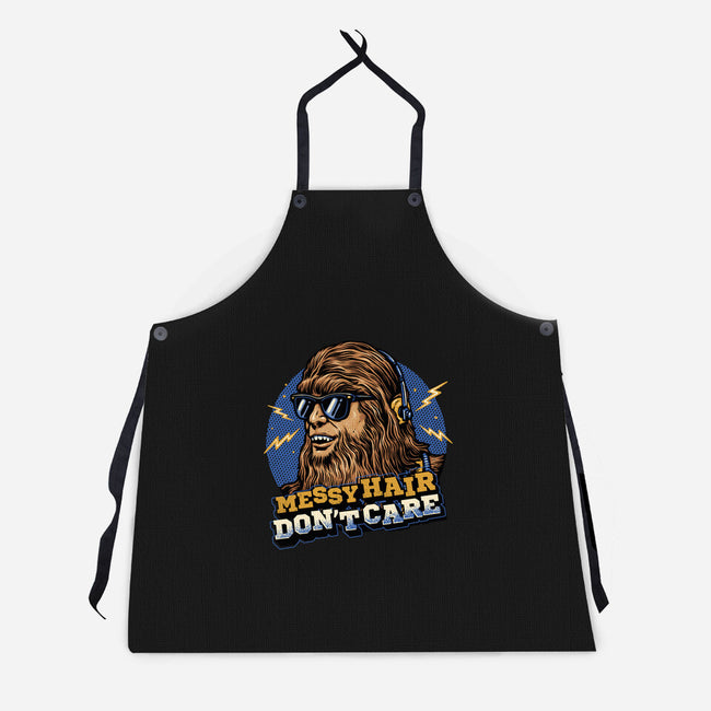 Messy Hair Don’t Care-Unisex-Kitchen-Apron-glitchygorilla