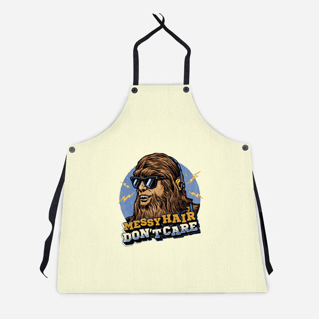 Messy Hair Don’t Care-Unisex-Kitchen-Apron-glitchygorilla