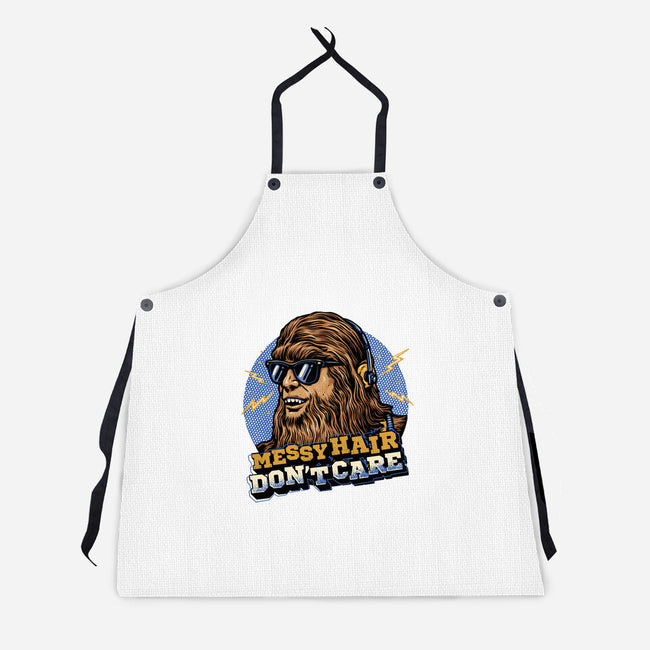 Messy Hair Don’t Care-Unisex-Kitchen-Apron-glitchygorilla